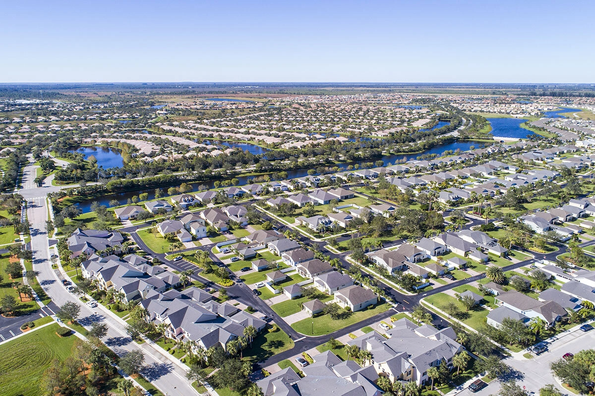 Port St. Lucie landscape near the AA Glass & Windows showroom