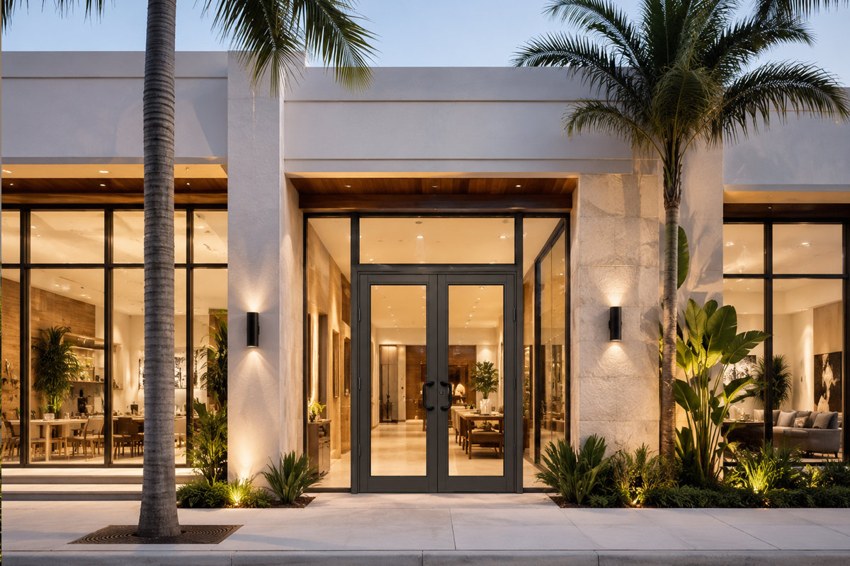 Commercial storefront impact door family