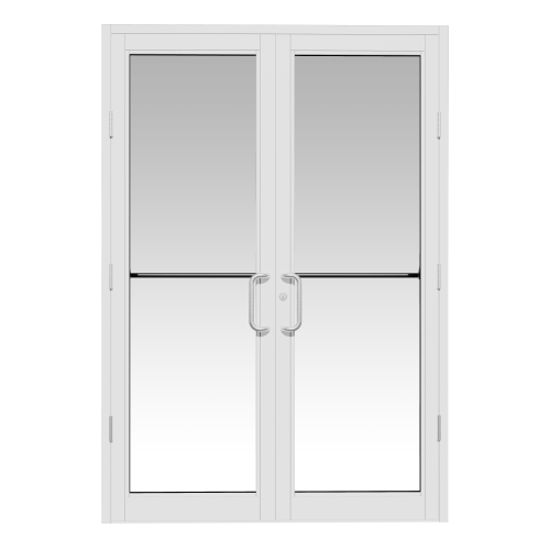 Eco-Guard™ Series 800 Storefront Door in White frame with Clear glass