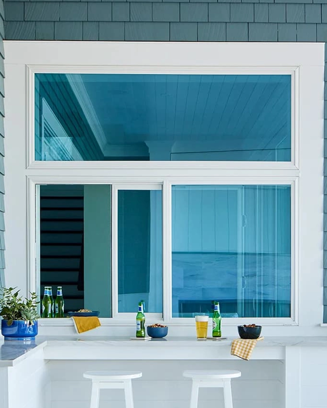 Horizontal roller impact windows installed on a Florida home